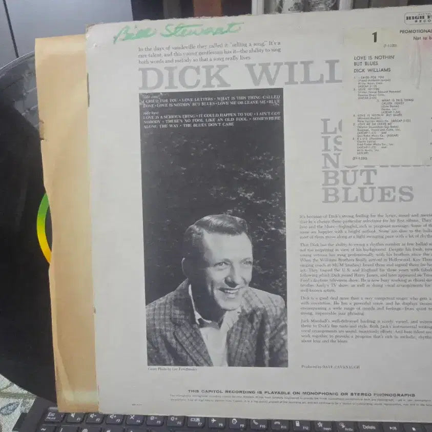 [SOLD OUT] Dick Williams_Love Is~But Blues_재즈LP USA