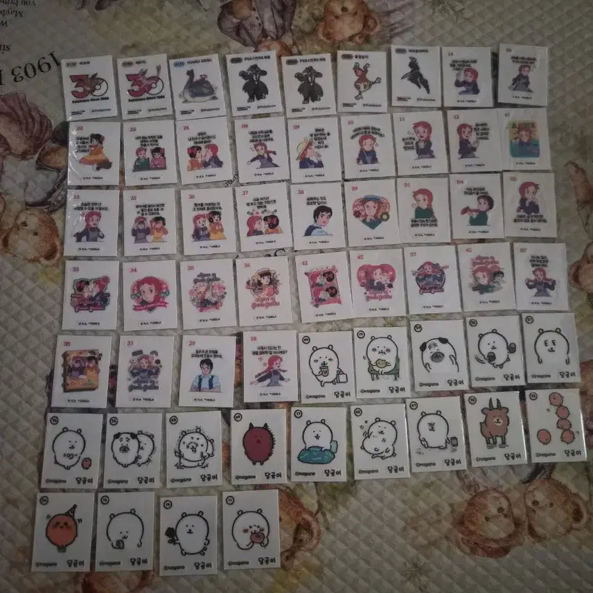 [BUNJANG] Dragon Ball, Anne of Green Gables, Damgom, Pokemon 30th Anniversary Stickers Bundle Set / 포켓몬30주년기념띠부씰과 빨간머리앤,담곰이띠부씰,드래곤볼씰읕일괄판매합니다