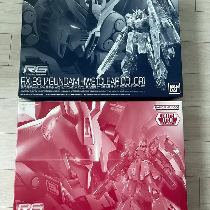[BUNJANG] HGUC RX-93 Nu Gundam HWS Clear &amp; Sazabi Clear - Assembled Bundle / 건담 rg 뉴건담 hws 클리어 + 사자비 클리어 가조립 일괄 팔아요