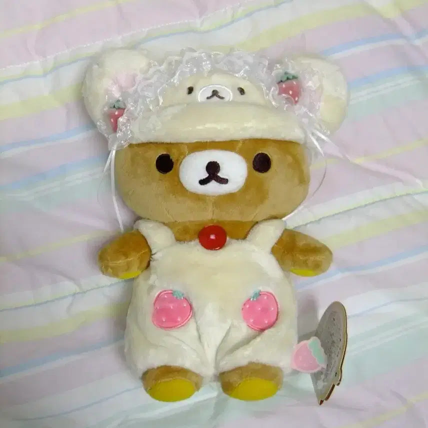 [BUNJANG] Strawberry Rilakkuma Classic Rare Doll / 딸기 리락쿠마 고전 인형 레어