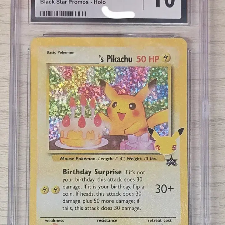 [BUNJANG] Pokemon TCG North American Birthday Pikachu CGC 10 / 포켓몬카드 북미판 생일 피카츄 cgc10