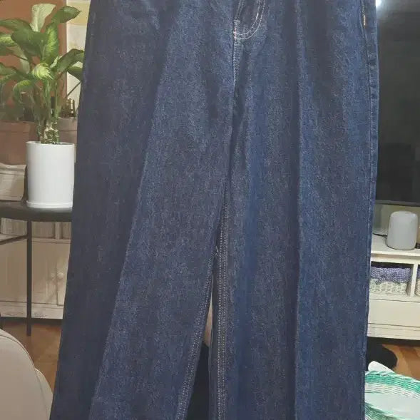 [BUNJANG] Wide Leg Denim Pants (Size S) / 청바지 와이드 팬츠 데님 (S사이즈)