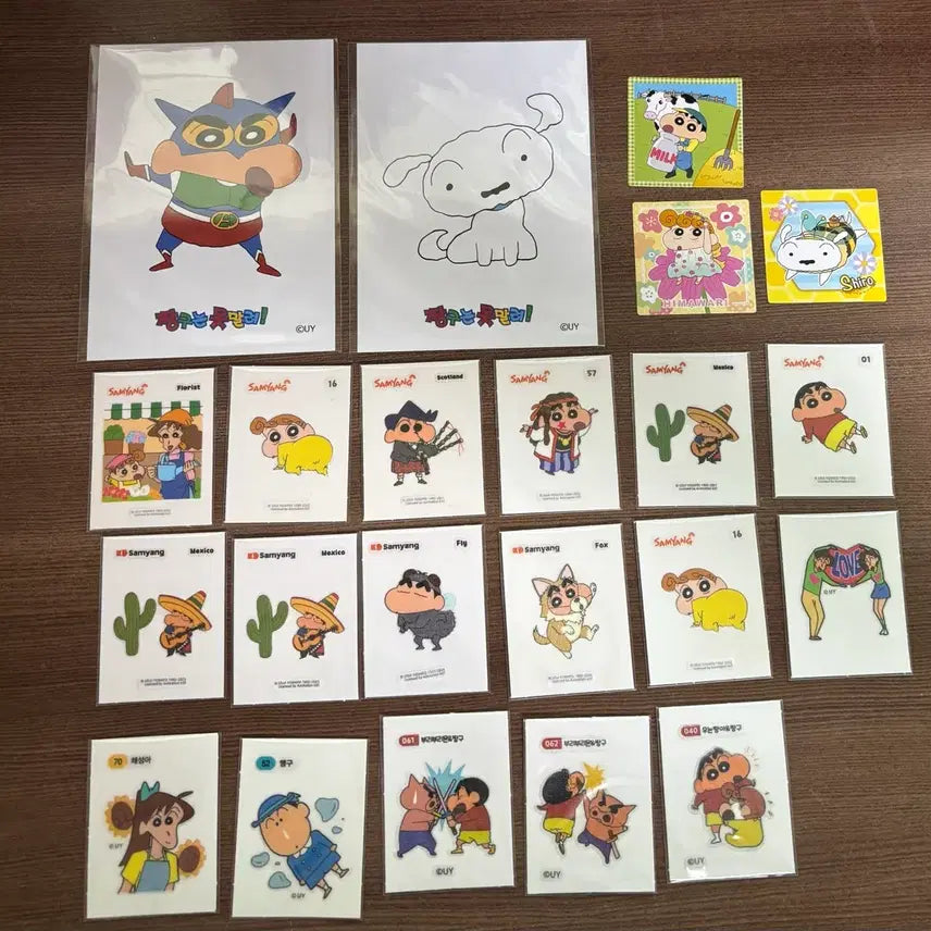 [BUNJANG] Crayon Shin-chan Ddibussal Seal Sticker Bundle Set (22 pcs) / 짱구 띠부씰 씰스티커 초코비씰 일괄