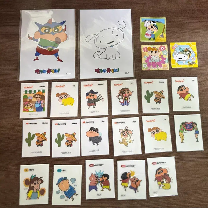[BUNJANG] Crayon Shin-chan Ddibussal Seal Sticker Bundle Set (22 pcs) / 짱구 띠부씰 씰스티커 초코비씰 일괄