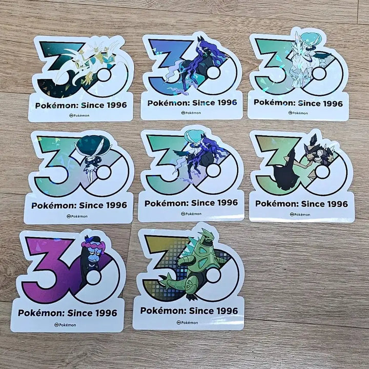 [BUNJANG] Pokemon 30th Anniversary Sticker Bundle - Calyrex, Ultra Necrozma / [일괄] 포켓몬스터 포켓몬 30주년 스티커 버드렉스 울트라 네크로즈마