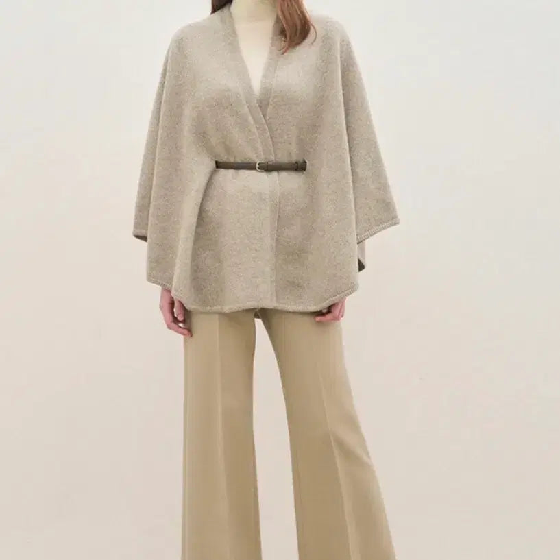 [BUNJANG] The Cashmere Whole Garment Cape with Belt / 더캐시미어 홀가먼트 케이프