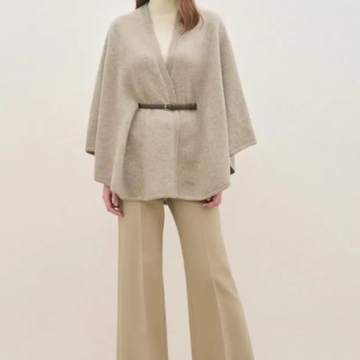 [BUNJANG] The Cashmere Whole Garment Cape with Belt / 더캐시미어 홀가먼트 케이프