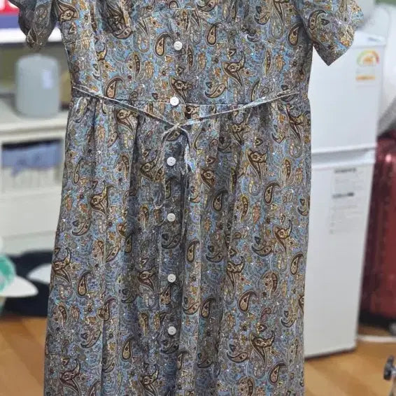 [BUNJANG] Paisley Pattern Long Dress (New) / 페이즐리 패턴 롱 원피스(새상품)55~66