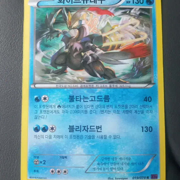 [BUNJANG] White Kyurem XY 2016 Pokemon Card / 화이트큐레무 XY 2016 포켓몬카드