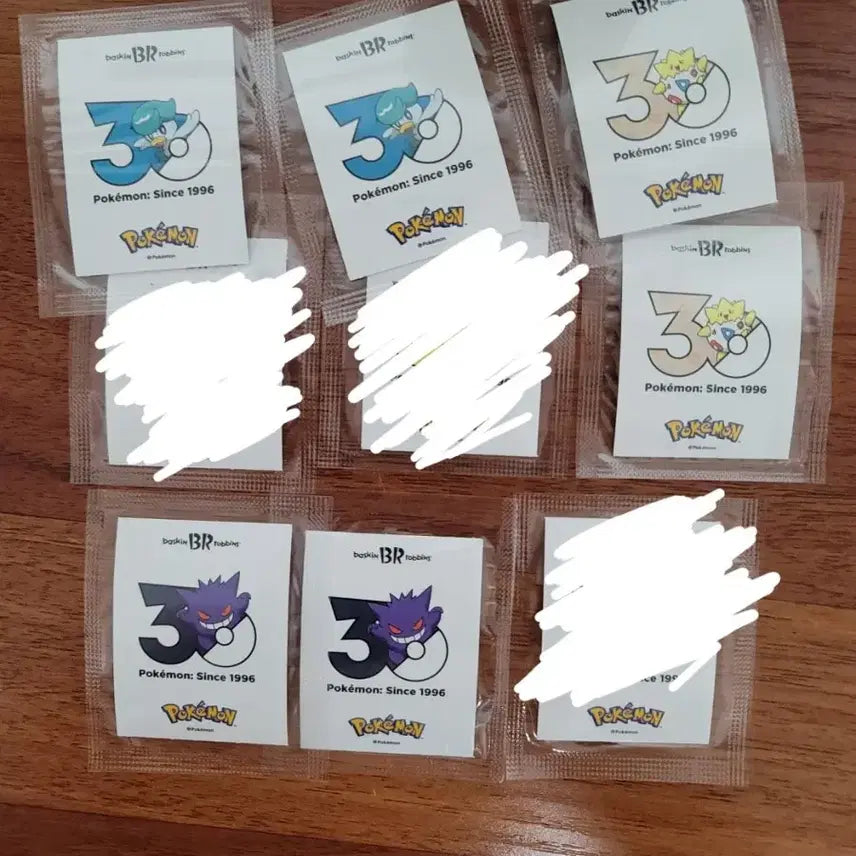 [BUNJANG] Baskin Robbins Pokemon 30th Anniversary Stickers / 배스킨라빈스 포켓몬 30주년 스티커 교환