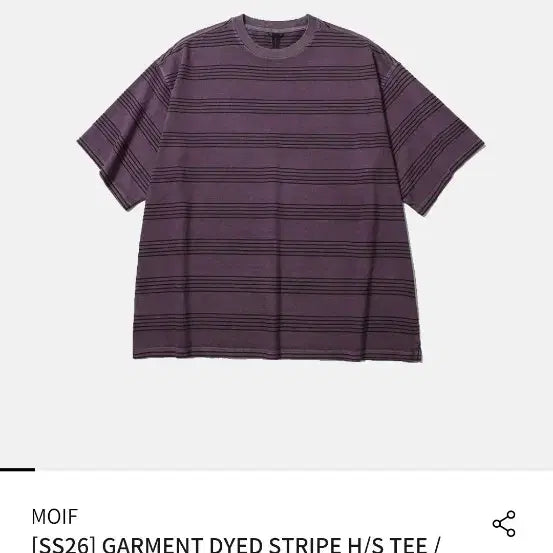 [SOLD OUT] 모이프 퍼플 스트라이프 반팔티 1사이즈