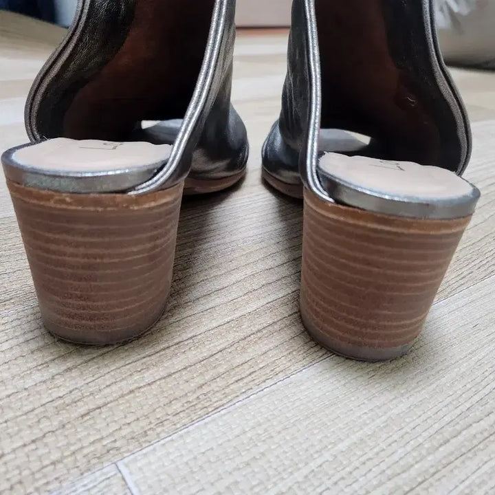 [BUNJANG] Sparkling Shirring Mule Heels / 반짝이 셔링 뮬 힐