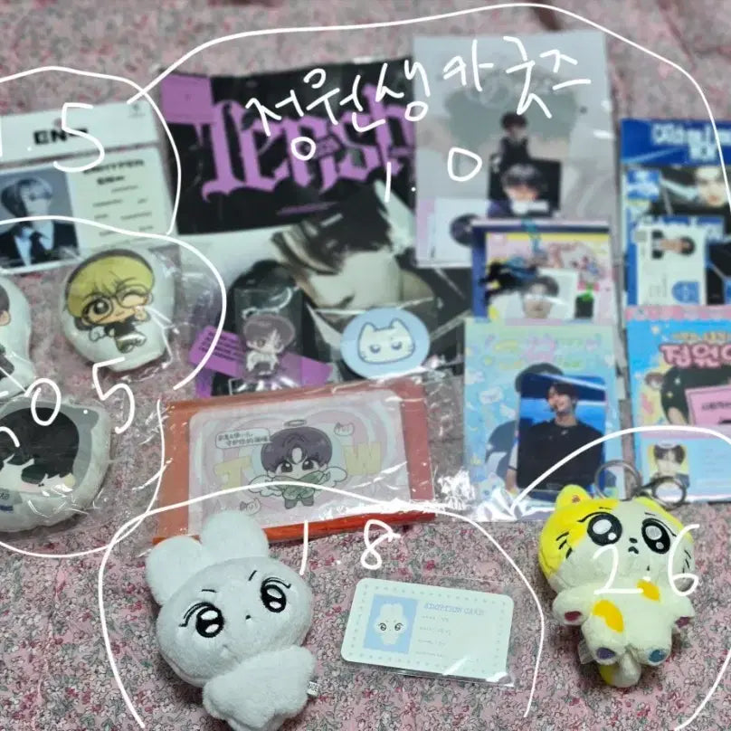 [BUNJANG] ENHYPEN Jungwon Birthday Cafe Special Goods Bundle Set / 엔하이픈 정원 생카 전프레 티머니 원츄 양또 쿠션키링