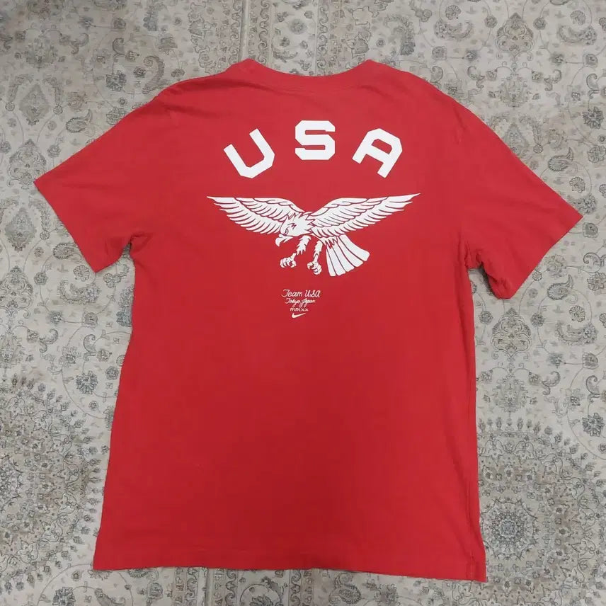 [BUNJANG] Nike USA Eagles Logo Short Sleeve T-Shirt (M) / 나이키 USA 팀 독수리 로고 반팔티 M