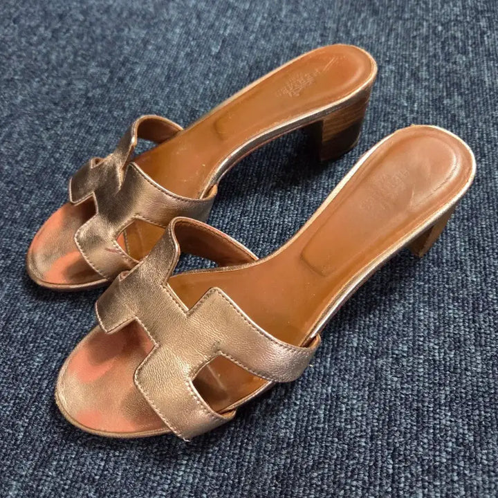 [SOLD OUT] 에르메스 샌들 로즈골드 38
