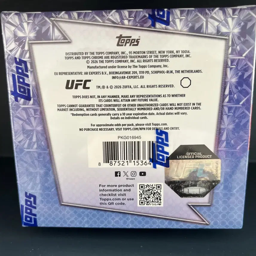 [BUNJANG] 2026 Topps Chrome UFC Sapphire Hobby Box / 2026 Topps Chrome UFC Sapphire 하비 박스
