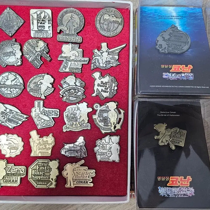 [BUNJANG] Detective Conan Movie Series 25 Pins Set / 여름한정세일) 명탐정 코난 극장판 뱃지 25개 세트