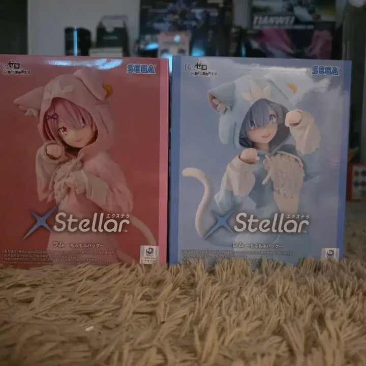 [BUNJANG] Re:Zero Ram Rem Stella Figure (Pink/Blue) / RE: 제로부터 시작하는 이세계 라이프 렘 람 스텔라 피규어 핑크 블루
