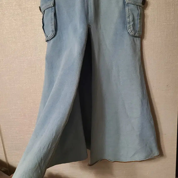 [BUNJANG] Japanese Vintage Mermaid Cargo Denim Long Skirt / 일본 빈티지 머메이드 카고 데님 연청 롱스커트 치마 워싱 와투케 y2k