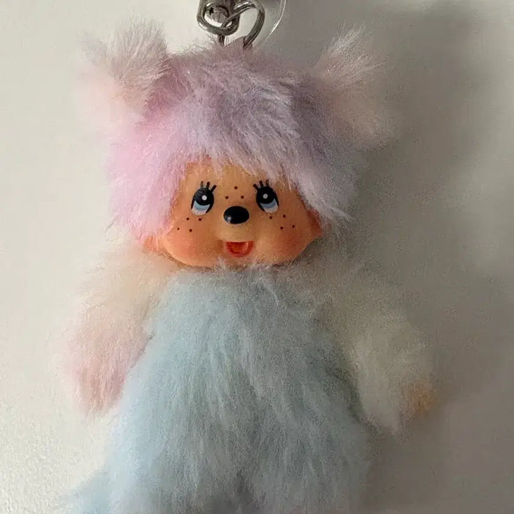 [BUNJANG] Monchhichi Tie-Dye Plush Keychain / 타이다이 몬치치