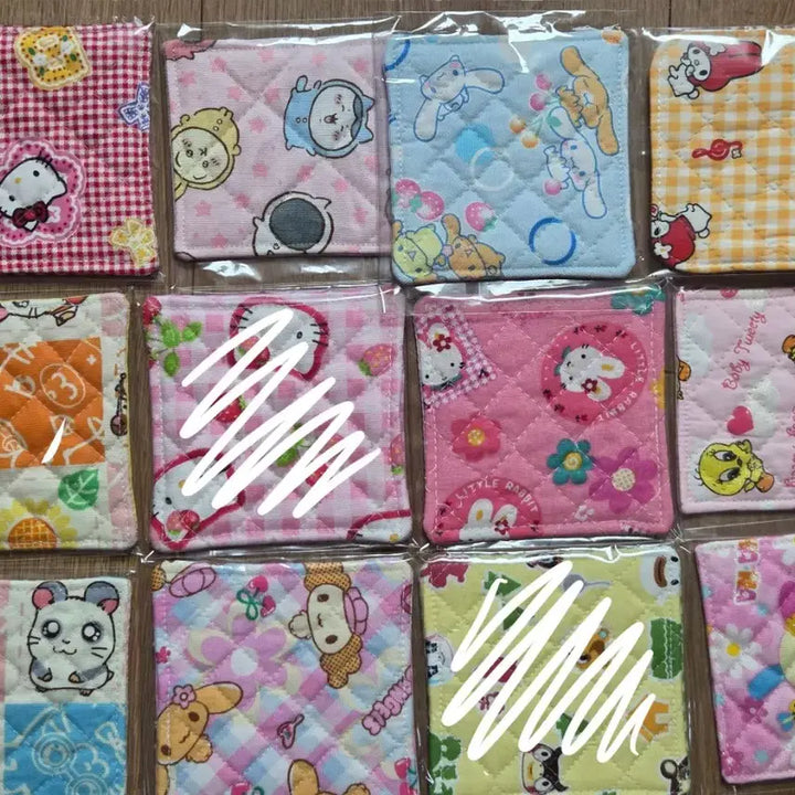 [BUNJANG] Sanrio Vintage Fabric Coasters (Set of 3+) / 산리오 고전원단 티코스터 판매합니다