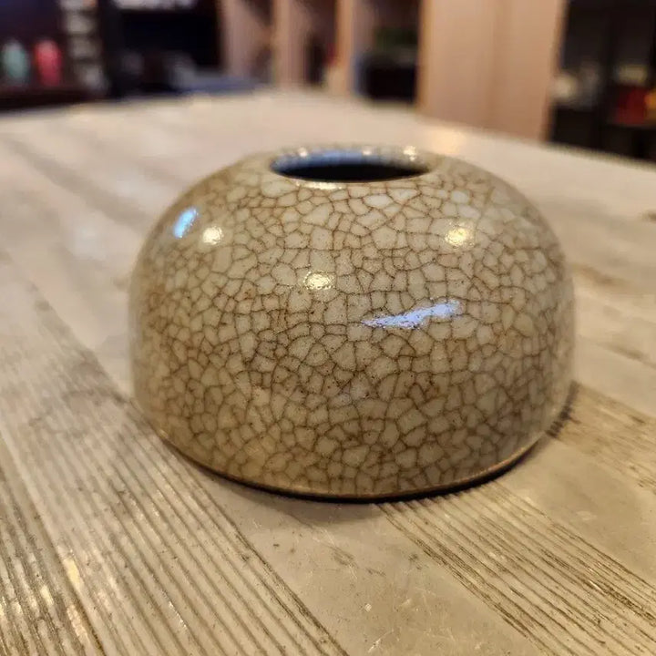 [BUNJANG] Chinese Celadon Porcelain Brush Washer with Crackle Detail / 중국도자기 균열 좋은 백자 필세