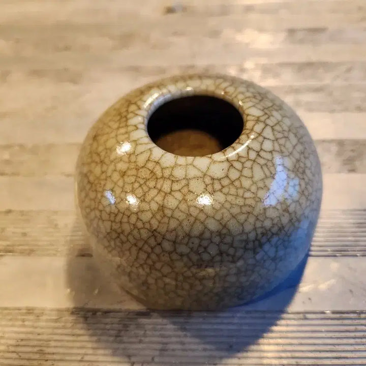 [BUNJANG] Chinese Celadon Porcelain Brush Washer with Crackle Detail / 중국도자기 균열 좋은 백자 필세