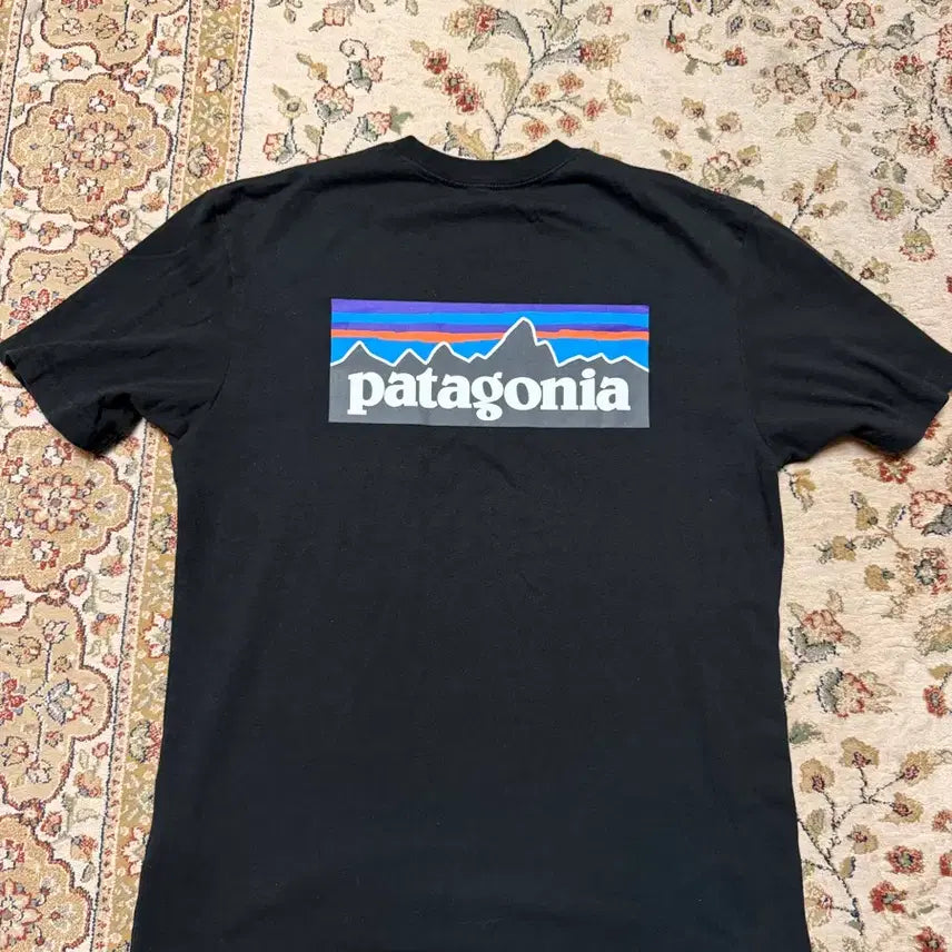[BUNJANG] Patagonia P6 Black Pocket T-Shirt / 파타고니아 P6 블랙 포켓 반팔티