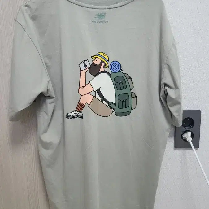 [BUNJANG] New Balance Graphic T-Shirt Gray L / 뉴발란스 반팔티 100 (L) 그레이