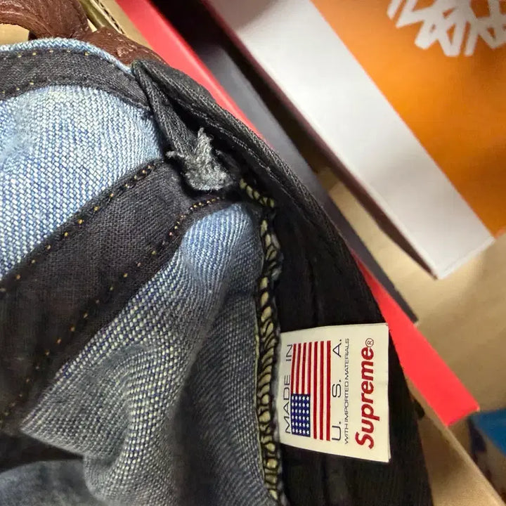 [BUNJANG] Supreme 22FW Washed Chino Twill Camp Cap Denim / 22FW 슈프림 워시드치노 트윌 캠프캡 데님