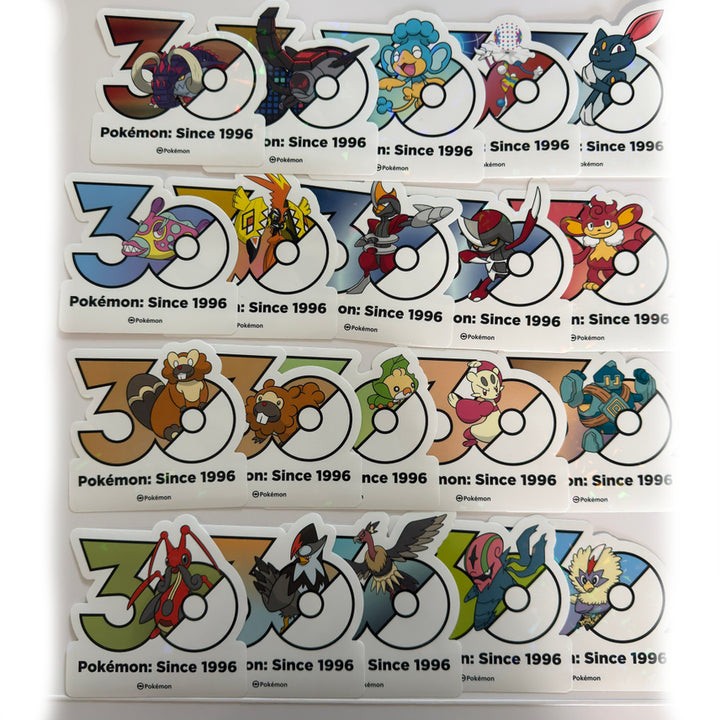 [BUNJANG] Pokemon 30th Anniversary Logo Sticker 81 Types Bundle Set / 포켓몬 30주년 로고 스티커 81종 일괄 원가 이하 양도합니다
