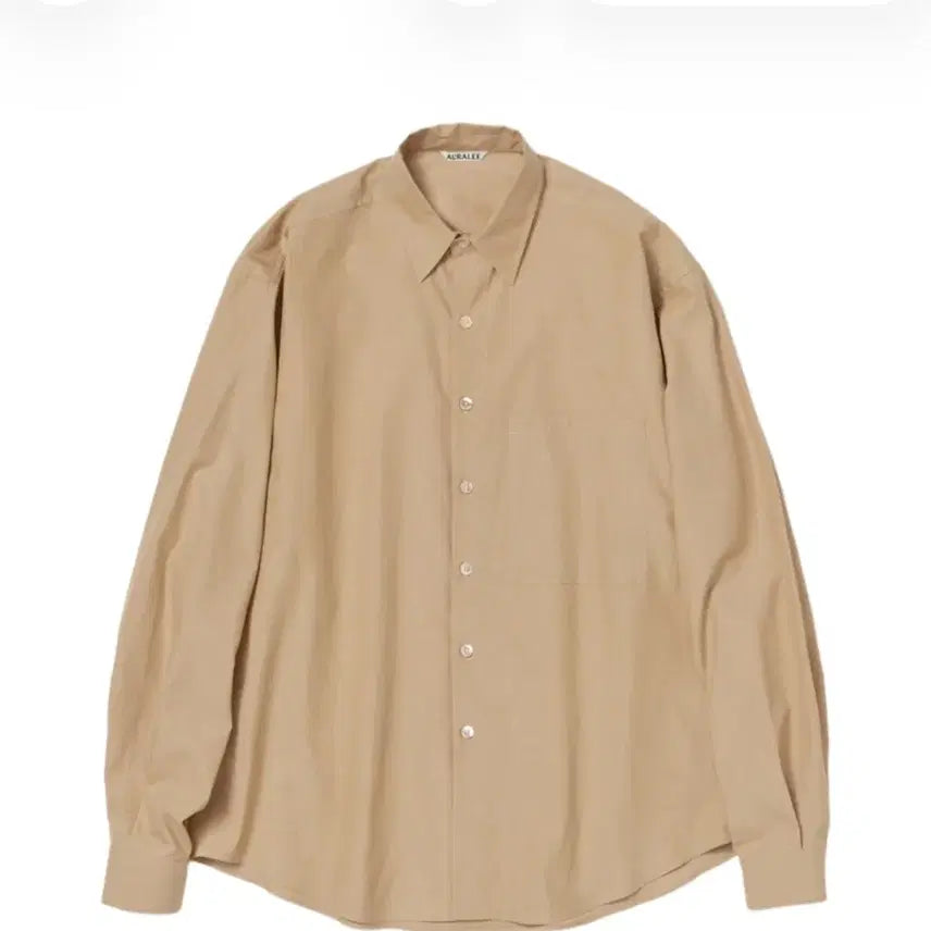 [BUNJANG] Auralee Washed Finx Twill Big Shirt Light Brown / Auralee 오라리 워시드 핀스 트윌 빅 셔츠 라이트 브라운 5