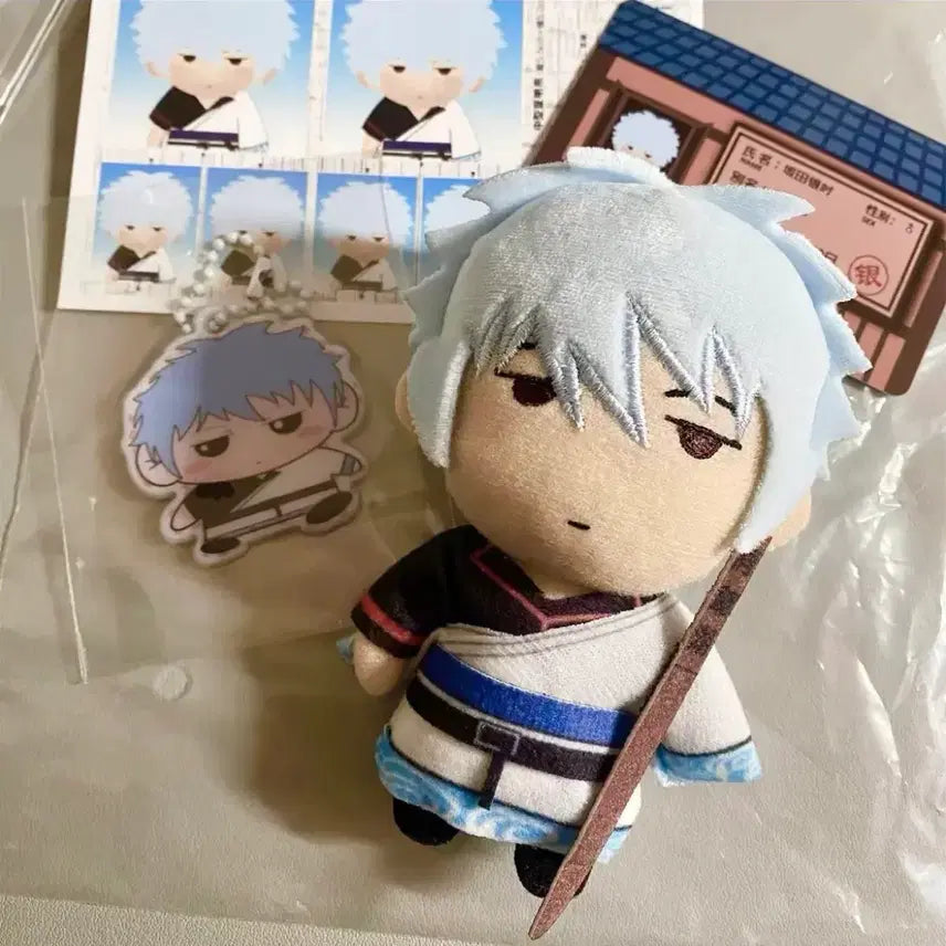 [BUNJANG] Gintama Gintoki 10cm Plush Doll Yorozuya / 은혼 긴토키 10cm 인형 긴짱 요로즈야 개봉품