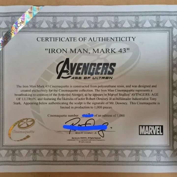 [BUNJANG] Iron Man Mark 43 Signed Limited Edition / 아이언맨 친필싸인 전세계 1000개 한정판!!