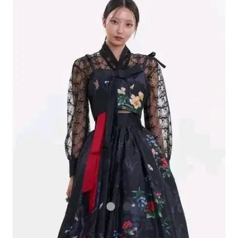 [SOLD OUT] (단종템)하플리 화접도 말기 뷔스티에 블랙 L사이즈