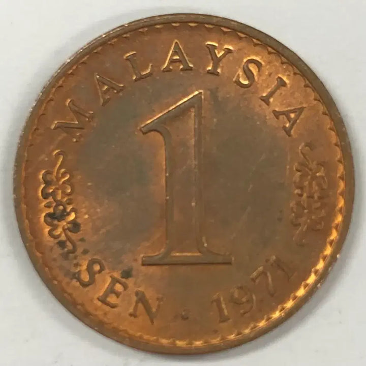 [BUNJANG] 1971 Malaysia 1 Cent Coin S4107 / 1971년 말레이시아 1센 동전 S4107