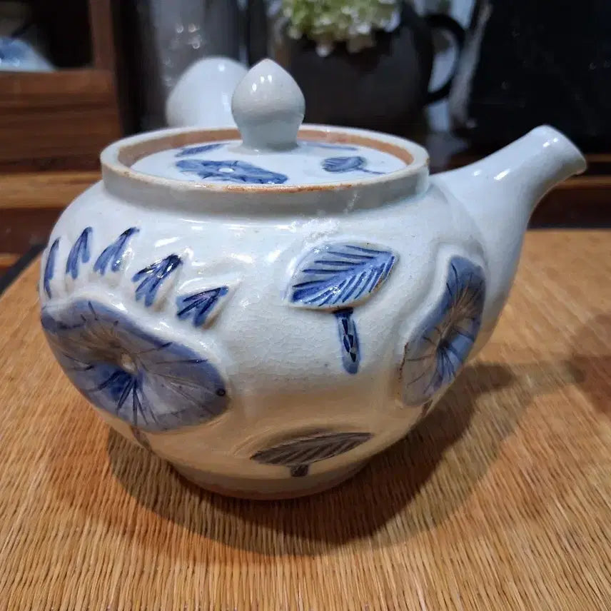 [BUNJANG] Seok Kwang-soo Celadon Porcelain Teapot and Server Set / 무형문화재 서광수 청화백자 다관과 숙우
