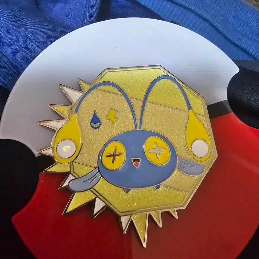 [BUNJANG] Pokemon Metal Badge - Chikorita / 포켓몬 메탈뱃지 초라기