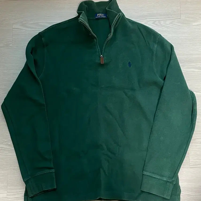 [BUNJANG] Polo Ralph Lauren Deep Green Half-Zip Sweatshirt L / [100-105] 폴로 반집업 딥그린 L 국내매장판