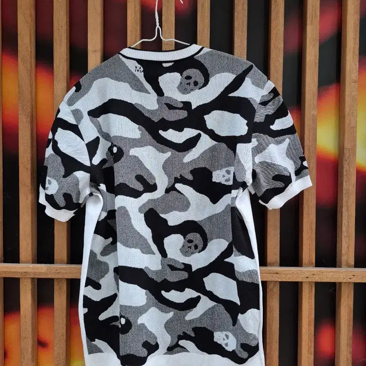 [SOLD OUT] 마크앤로나 스컬 카모 반팔 니트 흰색48