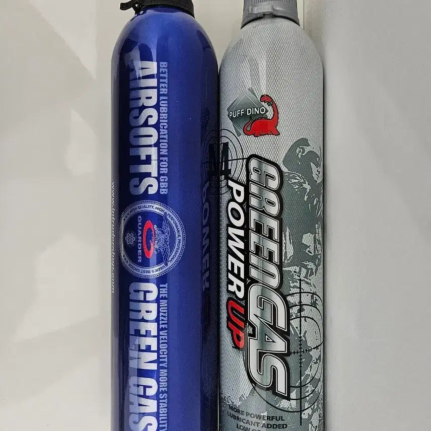 [BUNJANG] Guarder &amp; Puff Dino Green Gas for GBB Airsoft Guns (2 Cans, Unused) / 건가스