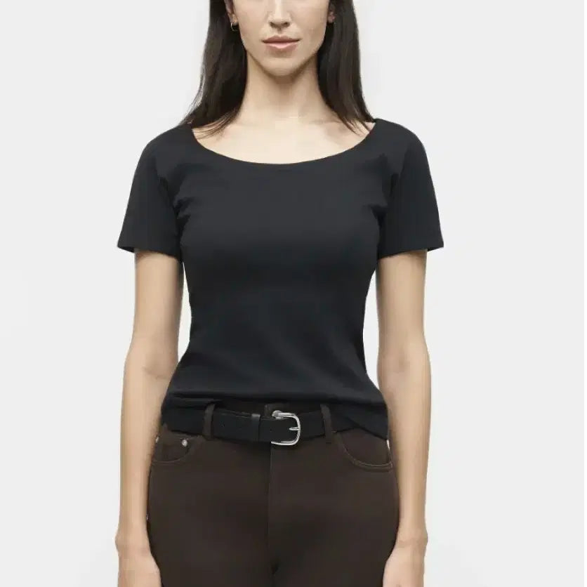 [BUNJANG] Max Mara Weekend Boat Neck T-Shirt Black M / 막스마라 위켄드 보트넥 티셔츠 블랙 M 새상품