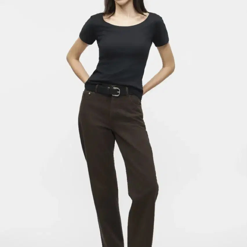 [BUNJANG] Max Mara Weekend Boat Neck T-Shirt Black M / 막스마라 위켄드 보트넥 티셔츠 블랙 M 새상품
