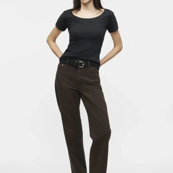 [BUNJANG] Max Mara Weekend Boat Neck T-Shirt Black M / 막스마라 위켄드 보트넥 티셔츠 블랙 M 새상품