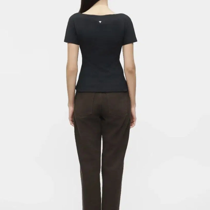 [BUNJANG] Max Mara Weekend Boat Neck T-Shirt Black M / 막스마라 위켄드 보트넥 티셔츠 블랙 M 새상품