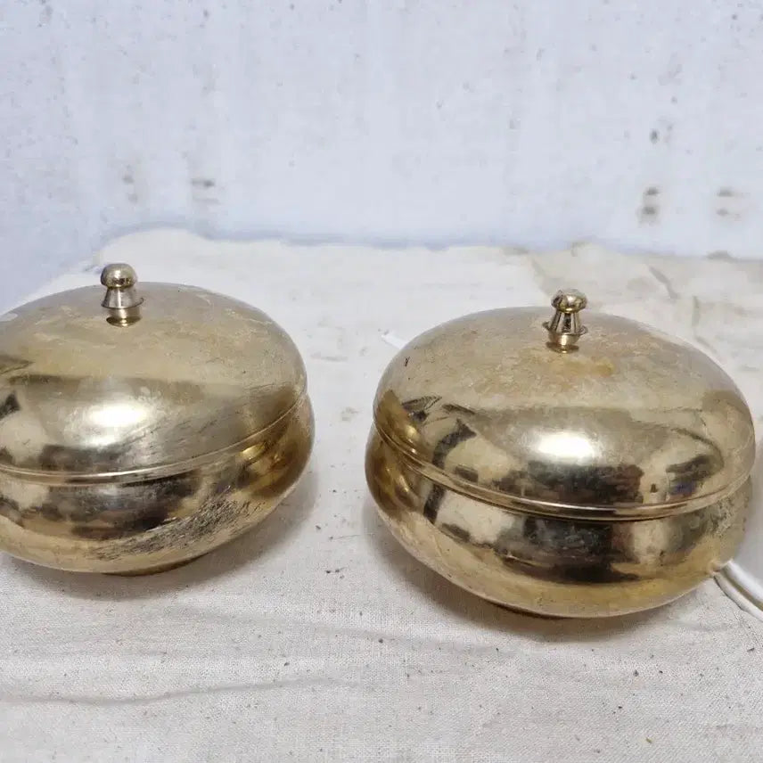 [BUNJANG] Antique Korean Bronze Rice Bowls Set of 2 / 애기 옥식기 2점 입니다