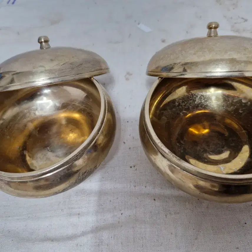 [BUNJANG] Antique Korean Bronze Rice Bowls Set of 2 / 애기 옥식기 2점 입니다
