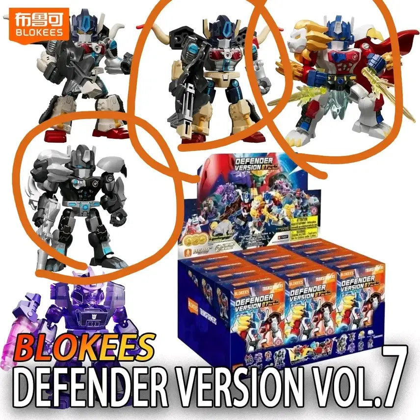 [BUNJANG] Blocki Defender Transformers Series 7 Figures Bundle Set (3 Types) / 블로키 디펜더 트랜스포머 7탄 피규어 3종 일괄