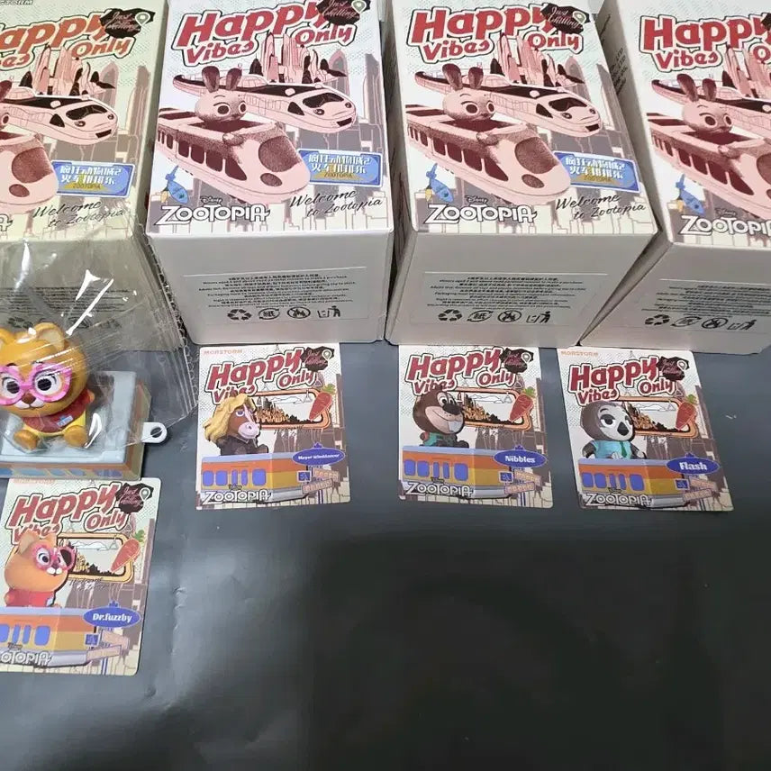 [BUNJANG] Zootopia Happy Vibes Figure Bundle Set / 주토피아 해피바이브 랜덤피규어 4개 일괄