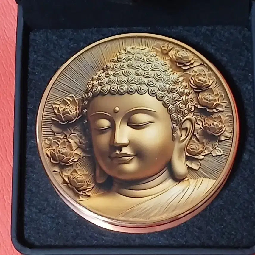 [BUNJANG] 99.9% Pure Copper Buddha Medal 1kg / (99.9%)부처님원형구리바1kg